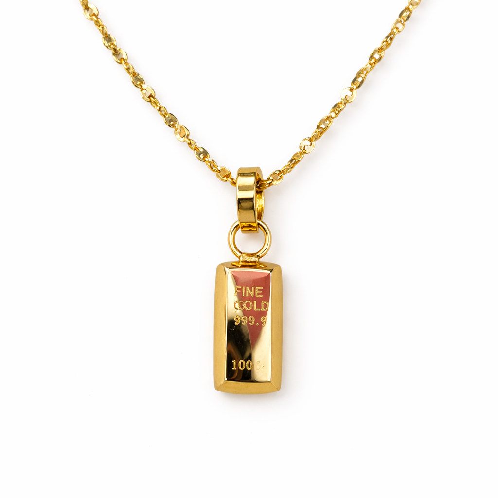 Signature Gold Bar Pendant Necklace