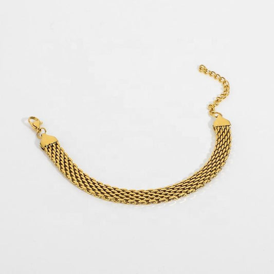 Multi-Strand Chain Bracelet – 18K Gold Tone