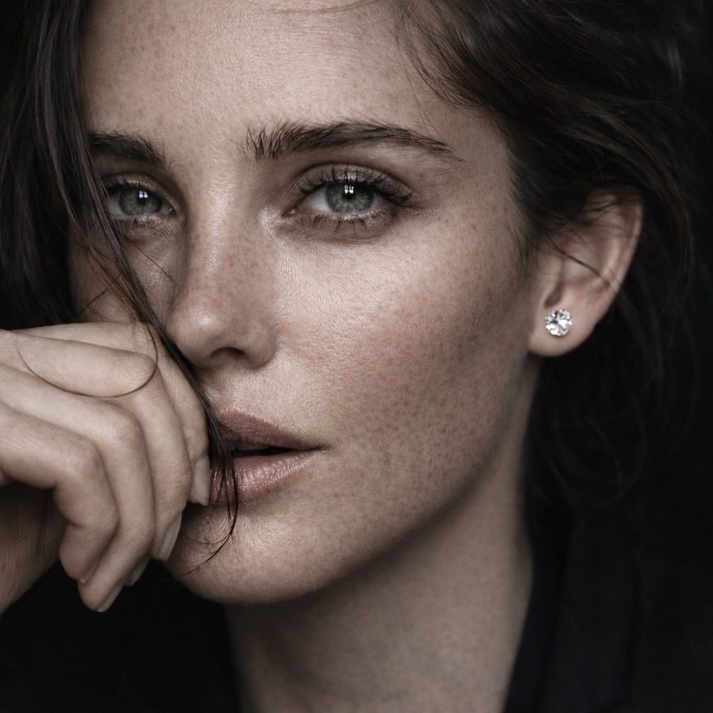 Classic Round Solitaire Crystal Stud Earrings