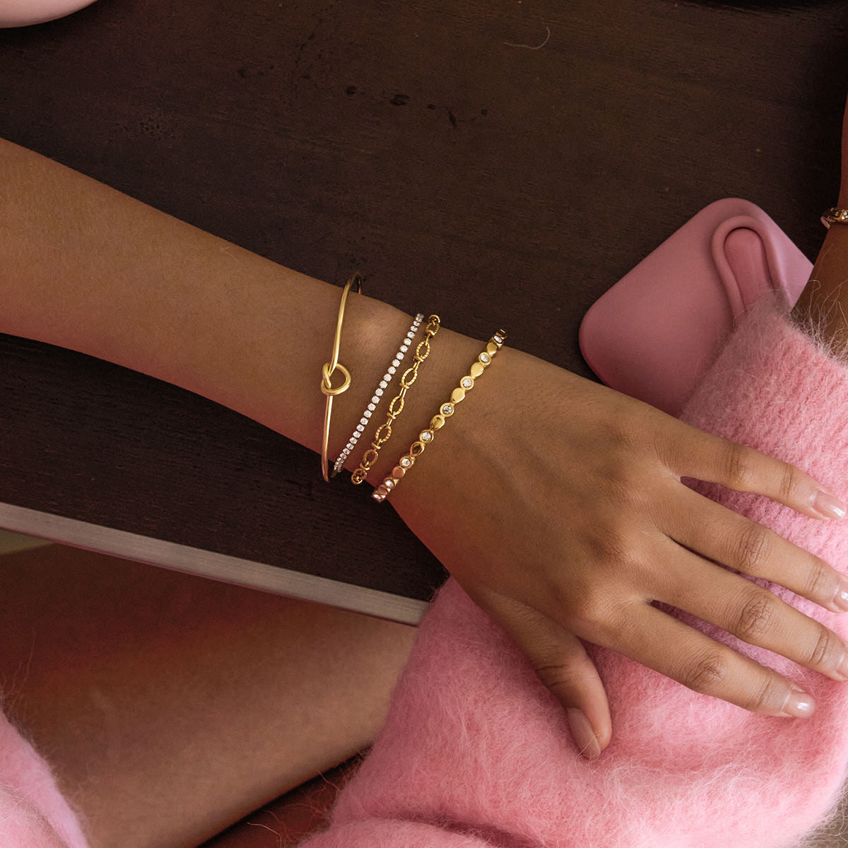 Knot Cuff Bracelet – 18K Gold Plated