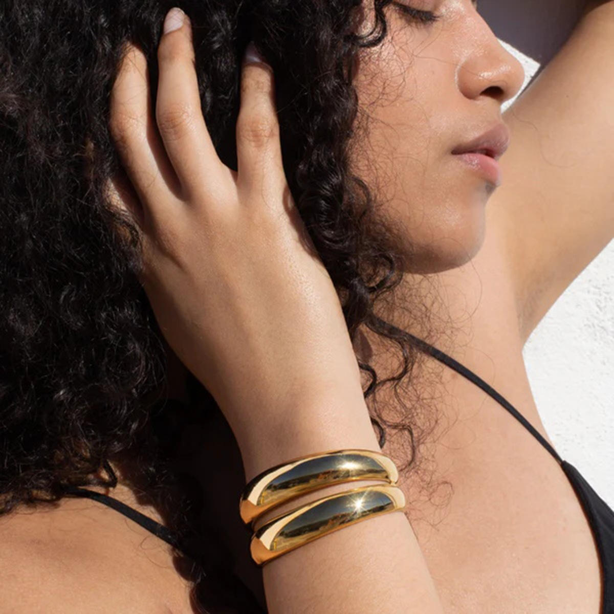 Aurelia Open Cuff Bracelet – Gold Plated